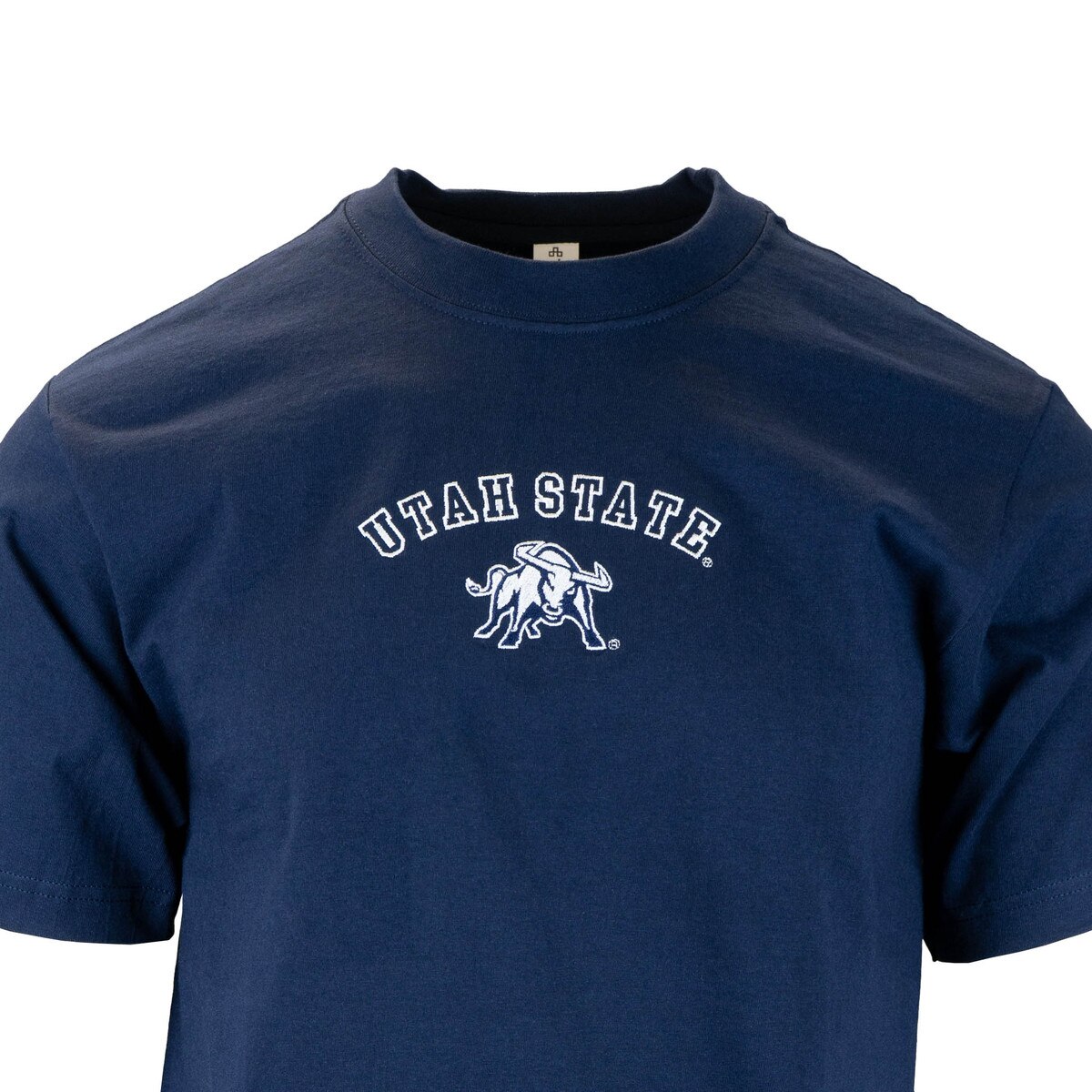 Utah State Aggie Bull Embroidered Unisex T-Shirt Navy